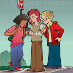 Illustration for "Students Can Help Keep Schools Safe" children's book.