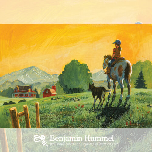 "A Girl A Horse And Her Dog" Book Cover Art